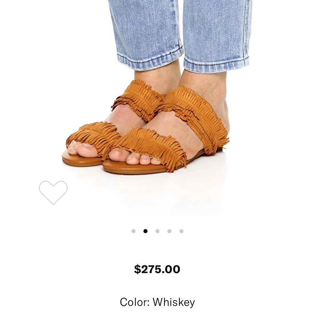 JOIE pippa' Fringe Slide Sandal In WhiskeySuede
